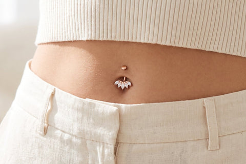 Piercing Bauchnabel in Roségold
