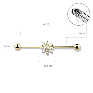 Barre industriel Flocon De Neige Zircone