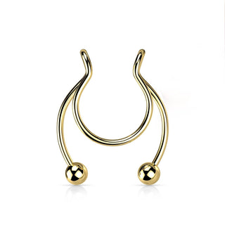 Faux Piercing au nez Boule en fer à cheval Pliable