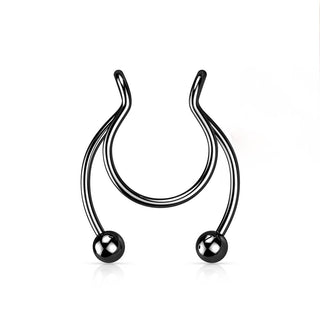 Faux Piercing au nez Boule en fer à cheval Pliable