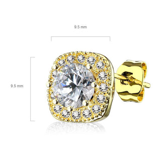 Bouton d'Oreille Rond Zircone