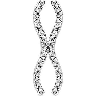 Boucle d'Oreille Grimpante Zircone Vague
