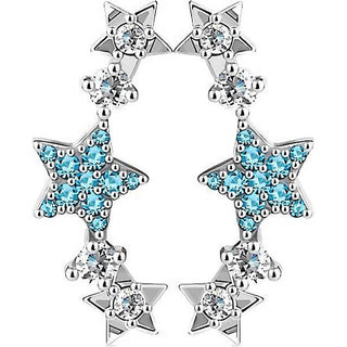 Boucle d'Oreille Grimpante Zircone Étoile