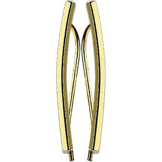 Boucle d'Oreille Grimpante Barre Carrée Incurvée