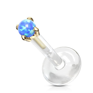 Or 14kt Labret Opale Ronde