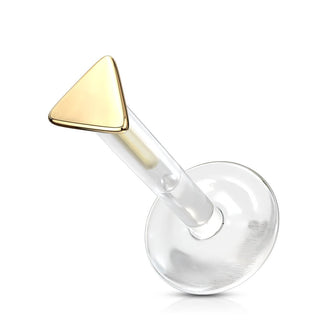 Or 14kt Labret Triangle Plat