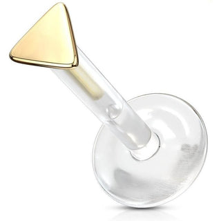Or 14kt Labret Triangle Plat