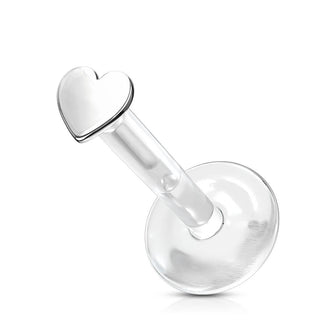 Or 14kt Labret Cœur Plat