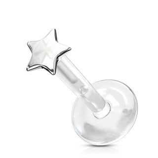 Or 14kt Labret Étoile Plate