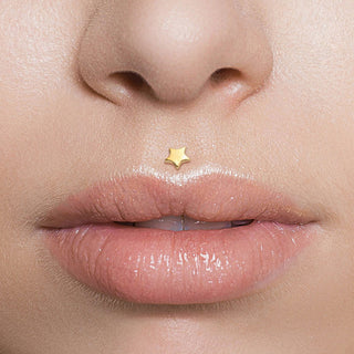 Or 14kt Labret Étoile Plate