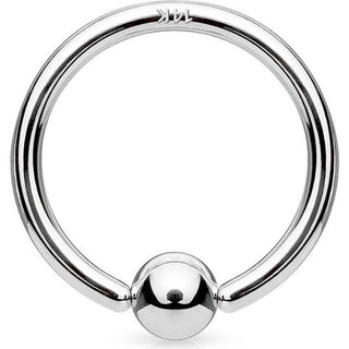Or 14kt Anneau Or Blanc Pliable