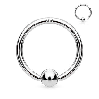 Or 14kt Anneau Or Blanc Pliable