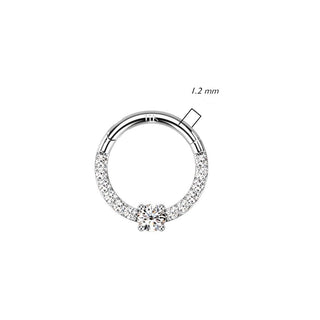 Or 14kt Anneau Zircone Carrée Cliqueur