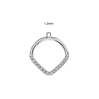 Or 14kt Anneau Zircone Cliqueur