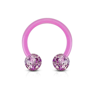 Acrylique Fer à cheval Bille Acrylique Ultra Pailletée