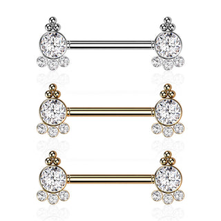 Téton Zircone Or Enfoncer