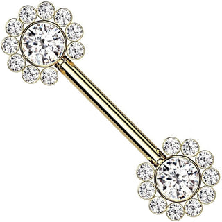 Téton Fleur Zircone Enfoncer