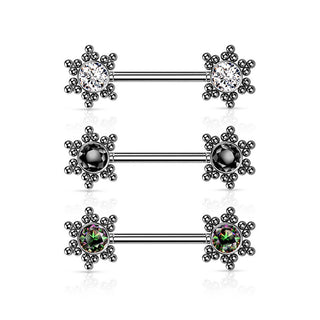 Téton Étoile Zircone Enfoncer