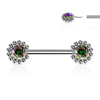 Téton Fleur Zircone Enfoncer