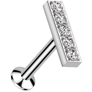 Labret carre zircone Enfoncer