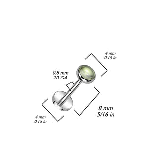 Titane Labret Pierre Semi-précieuse Enfoncer