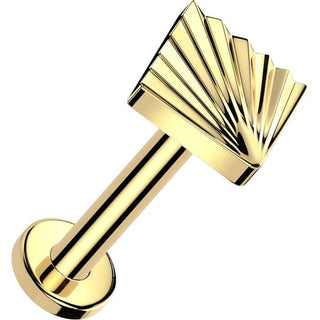 Titane Labret diamant taillé en carrée Enfoncer