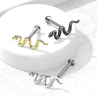 Titane Labret Serpent  Enfoncer