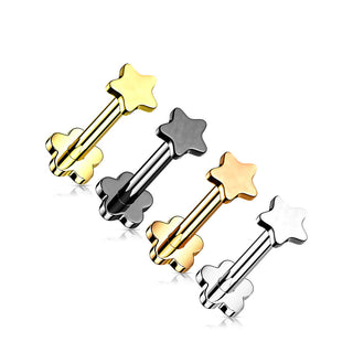 Titane Labret Étoile Base Fleur Enfoncer