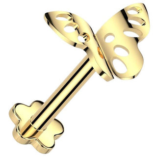 Titane Labret papillon Enfoncer