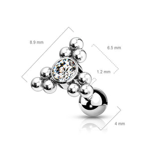 Barre Triangles Zircone