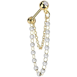 Barre chaîne de perles pendantes