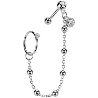 Pack Économique zircone barbell chaîne cerceau