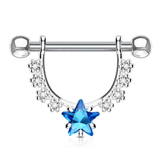 Téton Pendentif Couronne Étoile Zircone
