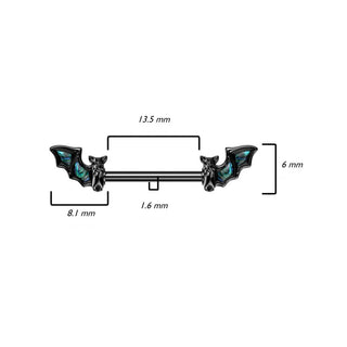 Téton Chauve-souris Zircone Argent