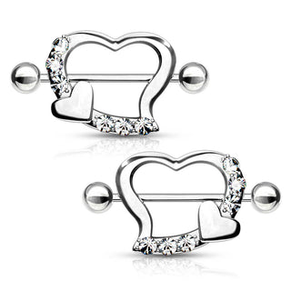 Téton Double Cœur Zircone