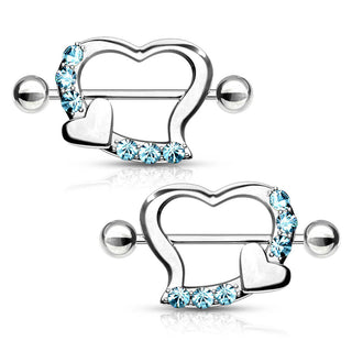Téton Double Cœur Zircone