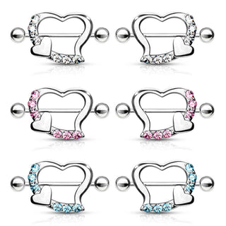 Téton Double Cœur Zircone