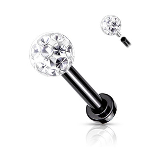 Labret Bille Zircone Filetage Interne
