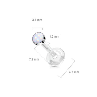 Labret Pierre Synthétique Plate Lumineuse