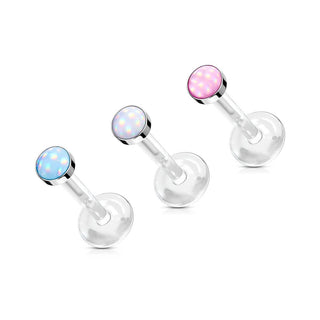 Labret Pierre Synthétique Plate Lumineuse