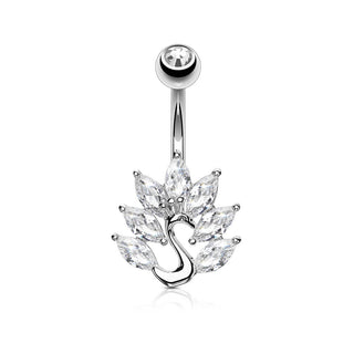 Piercing Nombril Paon Zircone