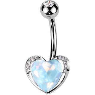 Piercing Nombril cœur zircone