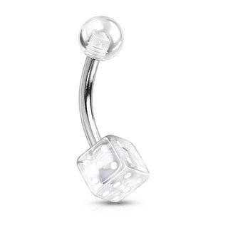 Piercing Nombril Dé Acrylique