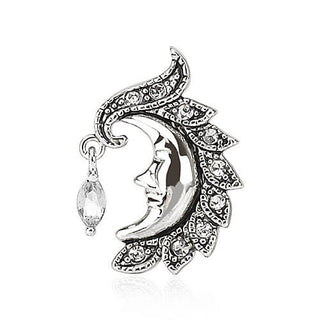 Piercing Nombril Lune Inversé  Zircone Argent