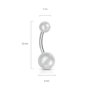 Piercing Nombril Bille Acrylique Nacrée