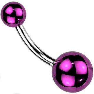 Piercing Nombril Bille Acrylic Revêtement En Verre
