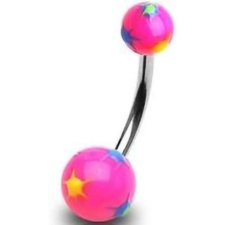 Piercing Nombril Explosion d´Étoiles Acrylique