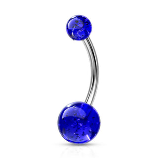 Piercing Nombril Bille Acrylique Pailletée