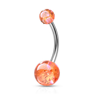 Piercing Nombril Bille Acrylique Pailletée