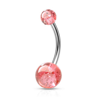 Piercing Nombril Bille Acrylique Pailletée